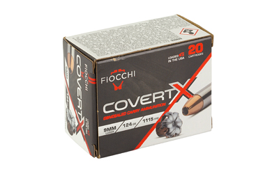 FIOCCHI COVERTX 9MM 124GR JHP 20/200 - Image 2